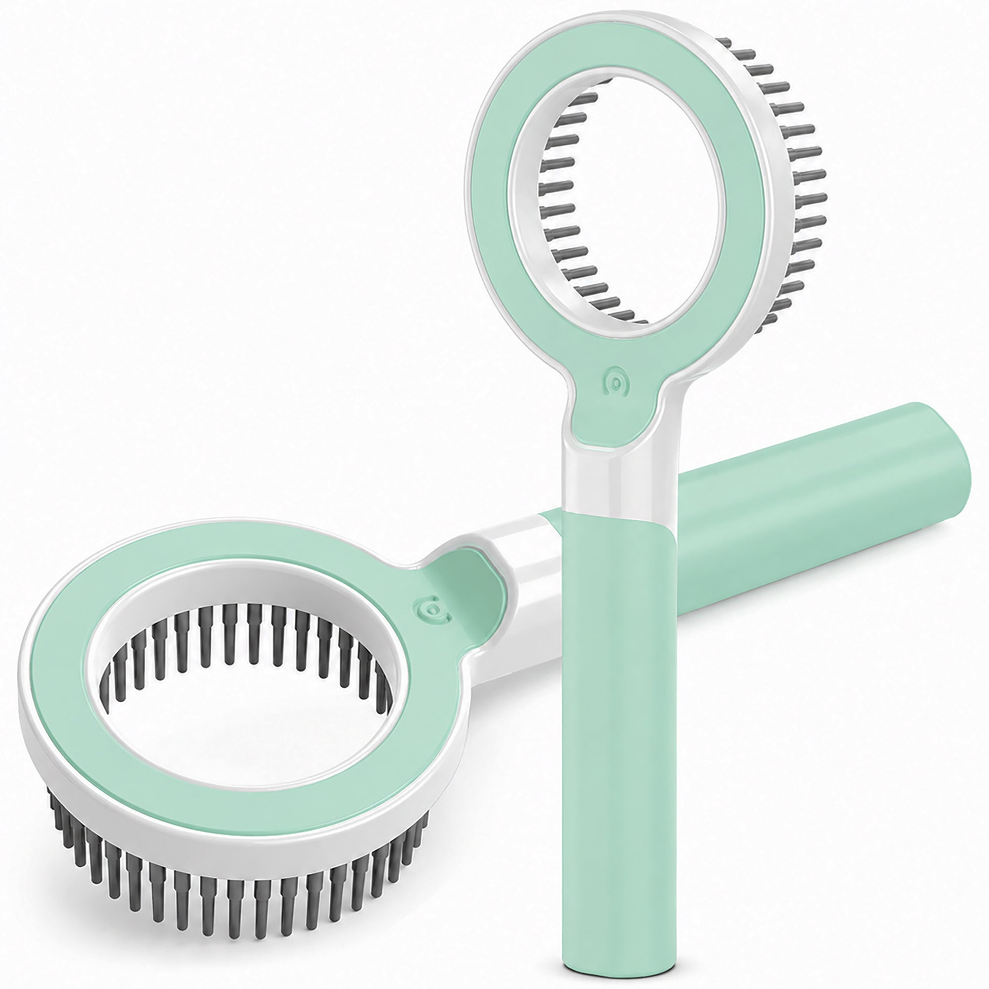 Pet Life ® 'WAGNIFY' 360 Degree and Multi-Directional Modern Grooming Pet Rake Comb Green
