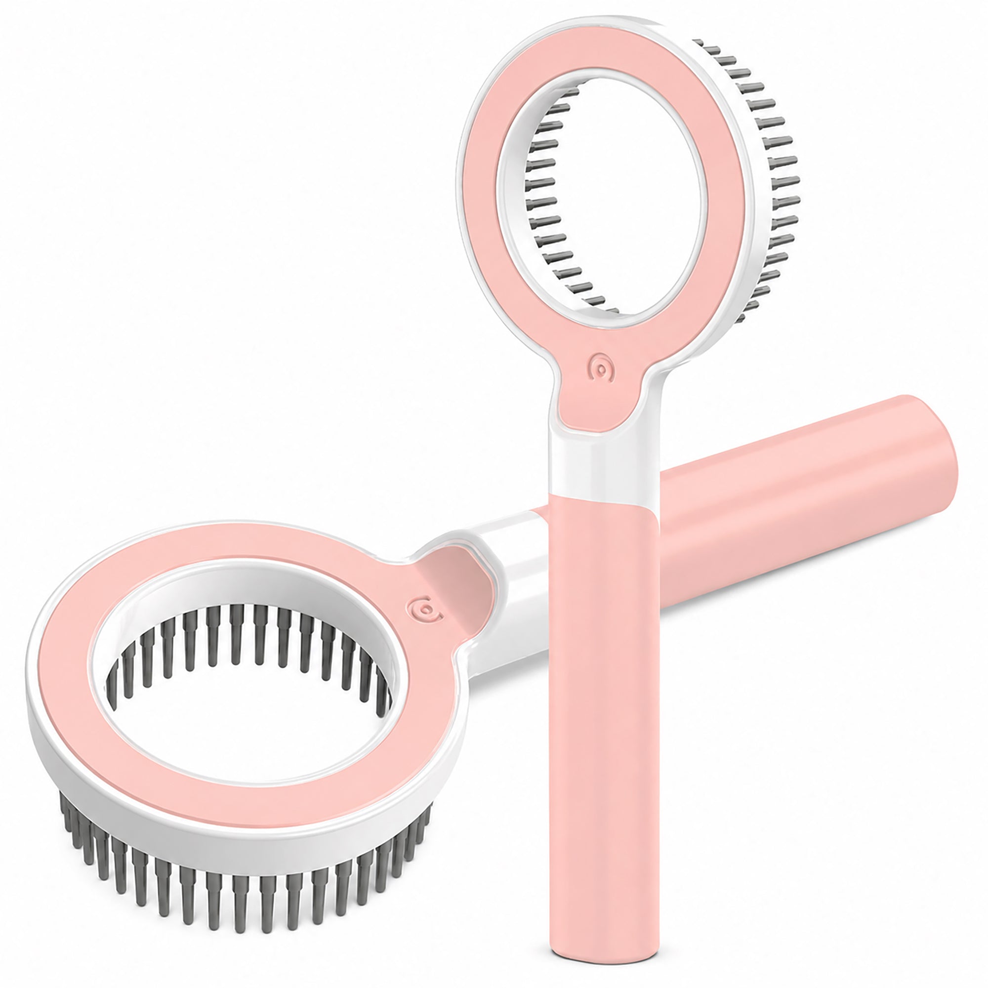 Pet Life ® 'WAGNIFY' 360 Degree and Multi-Directional Modern Grooming Pet Rake Comb Pink