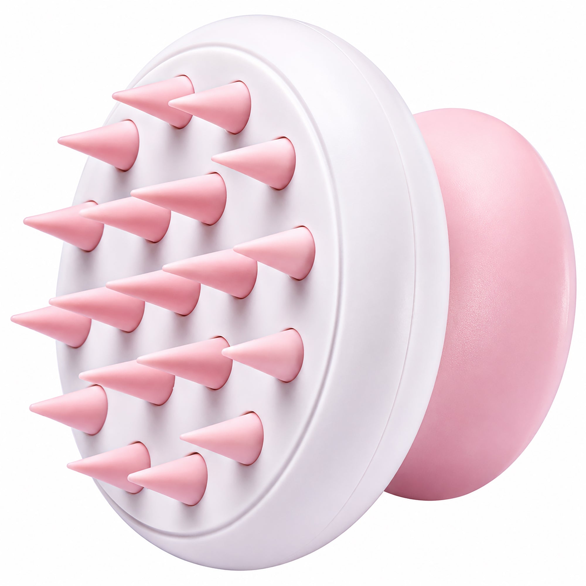 Pet Life ® 'Scwubba' Handheld Bathing Brushing and Massaging Soft Flexible Grooming Pet Comb Pink