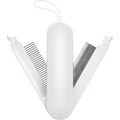 Pet Life ® 'JOYNE' Multi-Functional 2-in-1 Swivel Travel Grooming Comb and Deshedder White