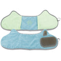 Pet Life ® 'Bryer' 2-in-1 Hand-Inserted Microfiber Pet Grooming Towel and Brush Blue, Aqua