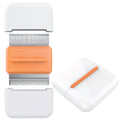 Pet Life ® 'Zipocket' 2-in-1 Underake and Stainless Steel Travel Grooming Pet Comb Orange