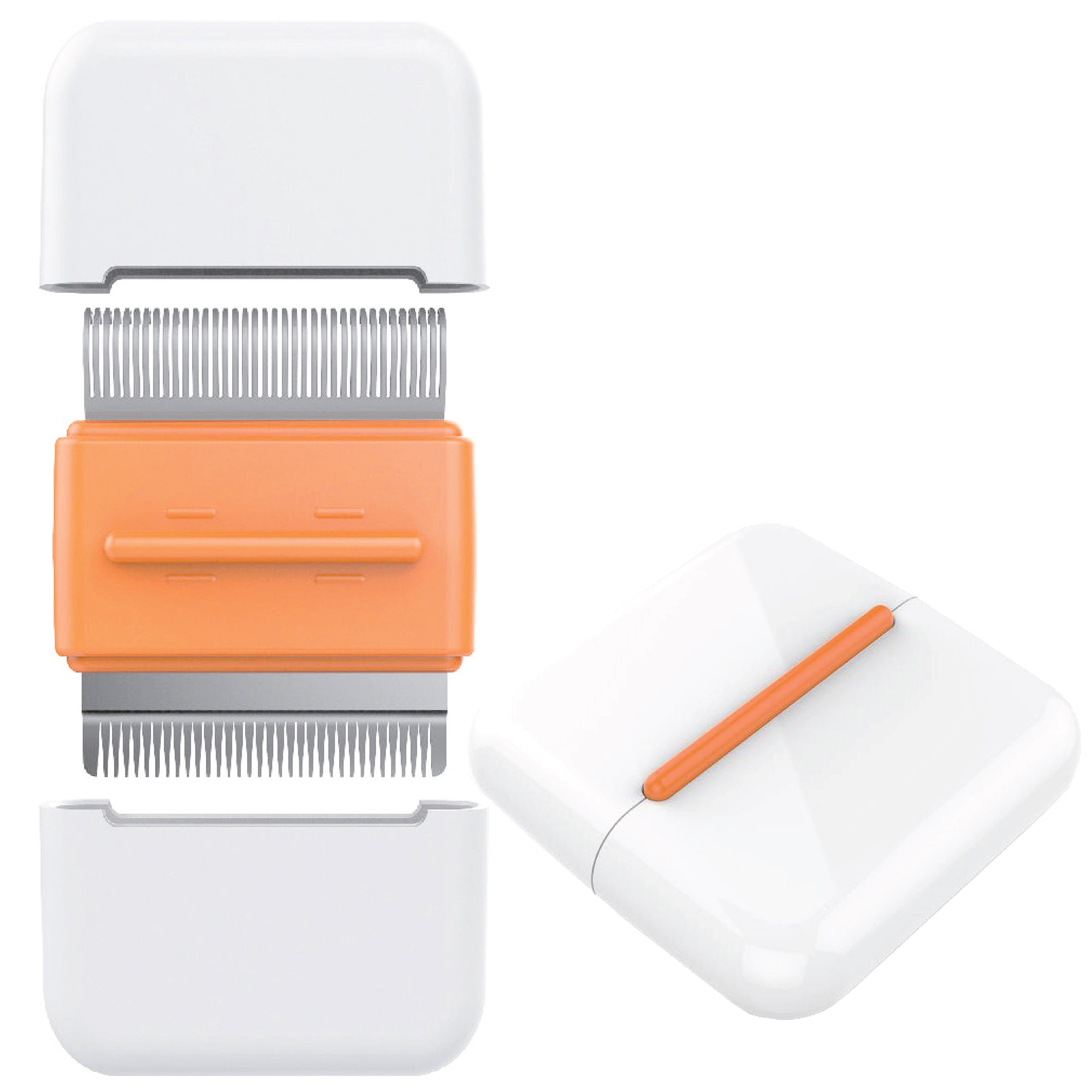 Pet Life ® 'Zipocket' 2-in-1 Underake and Stainless Steel Travel Grooming Pet Comb