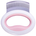Pet Life ® 'Knuckler' Handheld Travel Flexible Grooming Pet Rake Comb Pink
