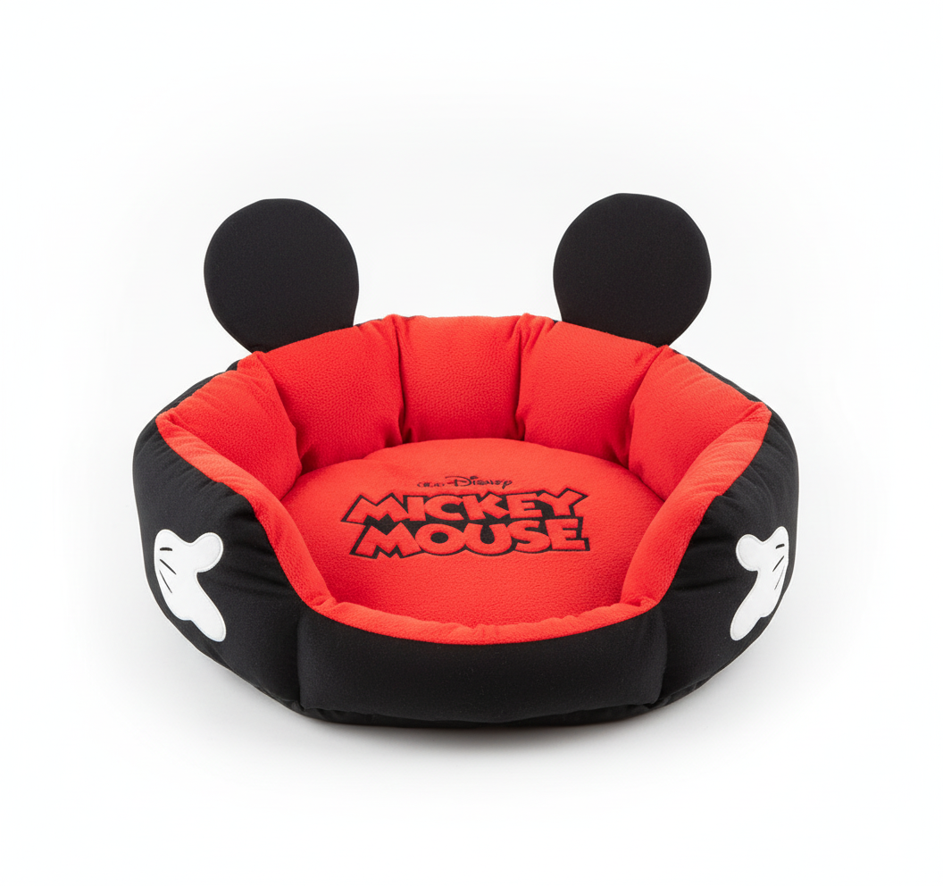 Mickey-Themed Pet Bed — Cozy Disney-Inspired Dog & Cat Bed