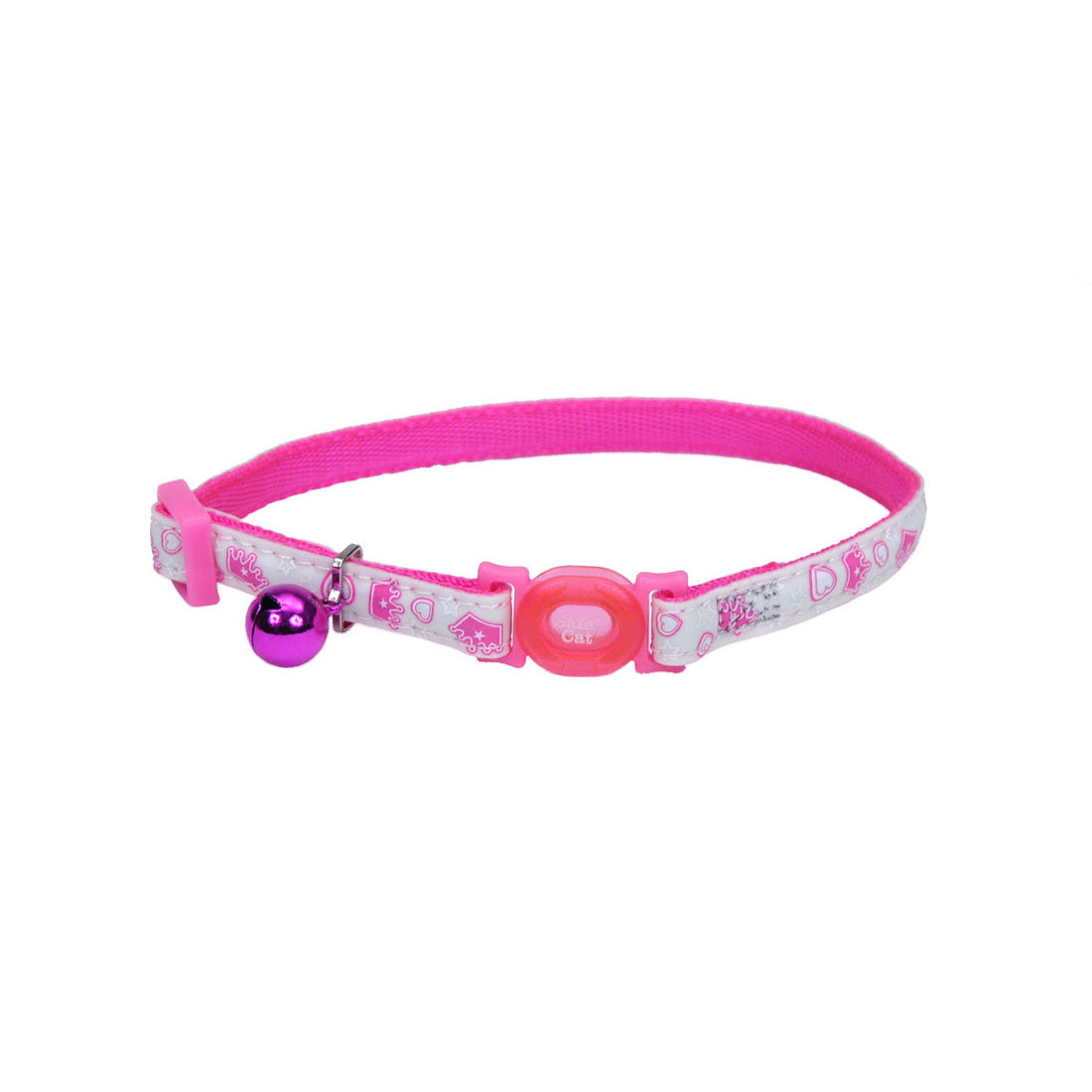 Safe Cat Glow in the Dark Adjustable Breakaway Collar Pink Queen