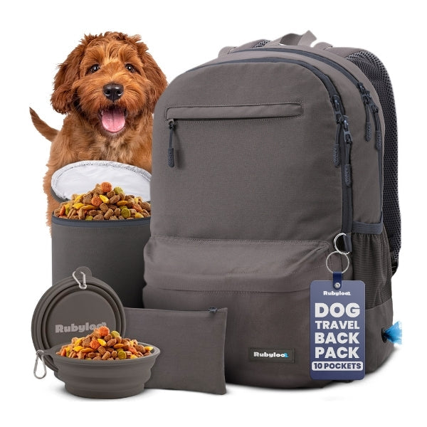 The Original Doggy Bag™ Backpack for Dog Supplies Grey