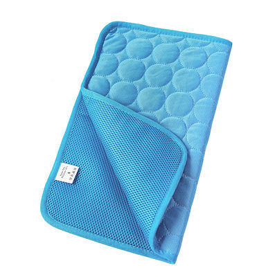 Dog Cool Pad Cushion Fabric Mat Blue