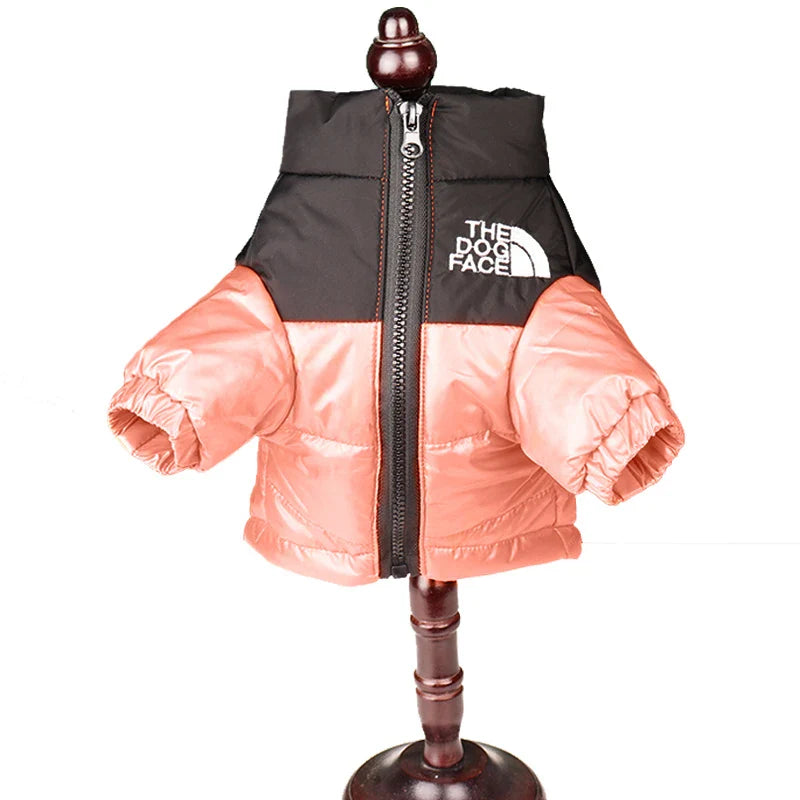 Windproof Winter Dog Jacket Padded Reflective Coat for Puppy, Small/Medium/Large Dogs (XS-3XL) Pink