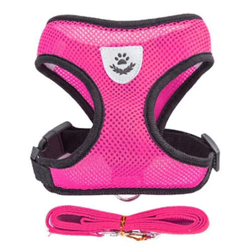 Cat Dog Harness Vest Walking Lead Adjustable Leash