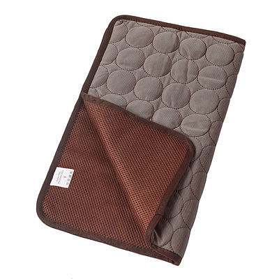 Dog Cool Pad Cushion Fabric Mat Brown
