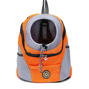 Pet Carrier Backpack for Dogs & Cats — Wearable Front/Back Mesh Travel Bag, Adjustable Double Shoulder, S/M/L (Up to 10 kg / 22 lb) Orange China Mainland