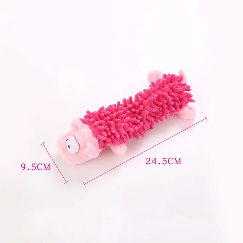 Durable Plush Squeaky Dog Chew Toy for Small Dogs, Animal Shape Puppy Toy for Chihuahua Yorkie Bichon Rose Pig As the pictures CN