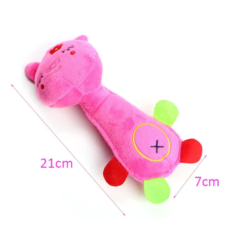 Durable Plush Squeaky Dog Chew Toy for Small Dogs, Animal Shape Puppy Toy for Chihuahua Yorkie Bichon Ping Pig As the pictures CN