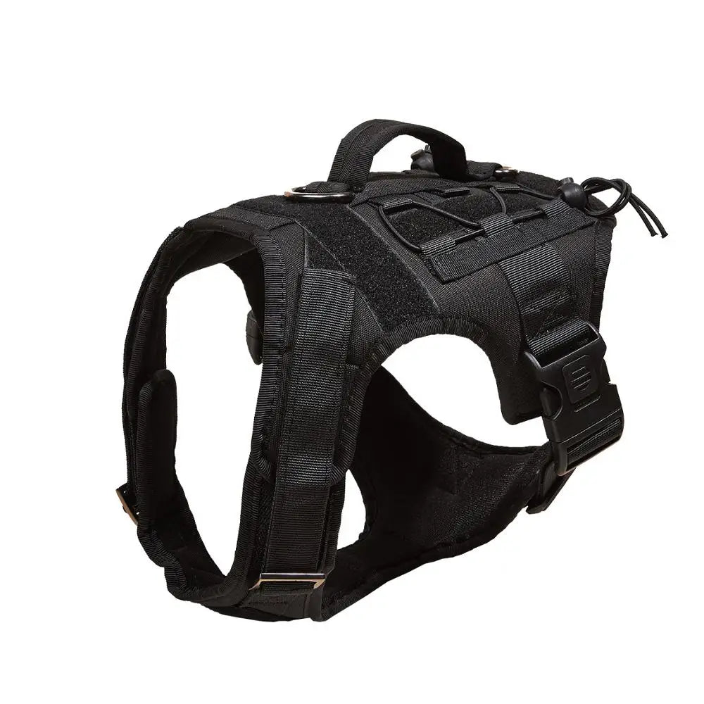 Tactical Dog Vest Harness No Pull Comfortable Adjustable Pet Harness For Medium Large Dog Military Training With Handle Labrador Black XL CHEST33.4-43.5IN