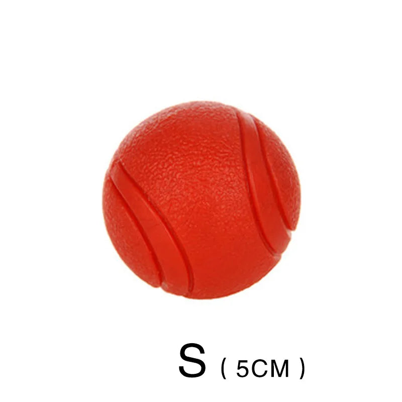 Bite-Resistant Rubber Dog Ball Toy – Chew-Proof Fetch Toy for Dogs & Puppies, Sizes S–XL (5–9 cm | 2–3.5 in) – Red red S