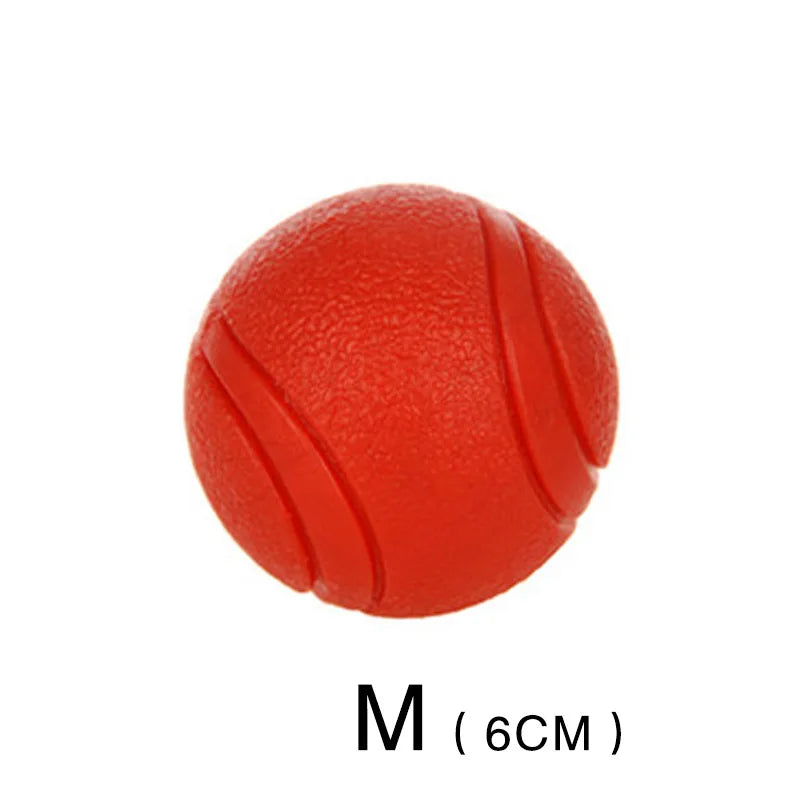 Bite-Resistant Rubber Dog Ball Toy – Chew-Proof Fetch Toy for Dogs & Puppies, Sizes S–XL (5–9 cm | 2–3.5 in) – Red red M