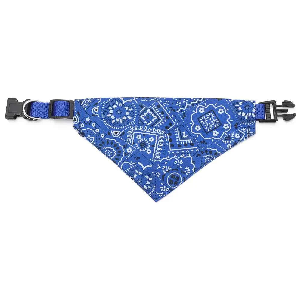Adjustable Pet Bandana Scarf for Dogs & Cats – Stylish & Comfortable Accessory blue