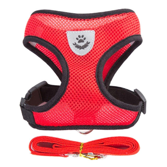 Cat Dog Harness Vest Walking Lead Adjustable Leash Red China