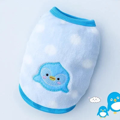 Cute Dog Clothes Winter Vest For Small Dogs Cats Warm Pets Sweater Soft Flannel Puppy Puffer Jacket Dog Accessories Supplies Xxs GRAY XXS for 0.5-1.0 kg