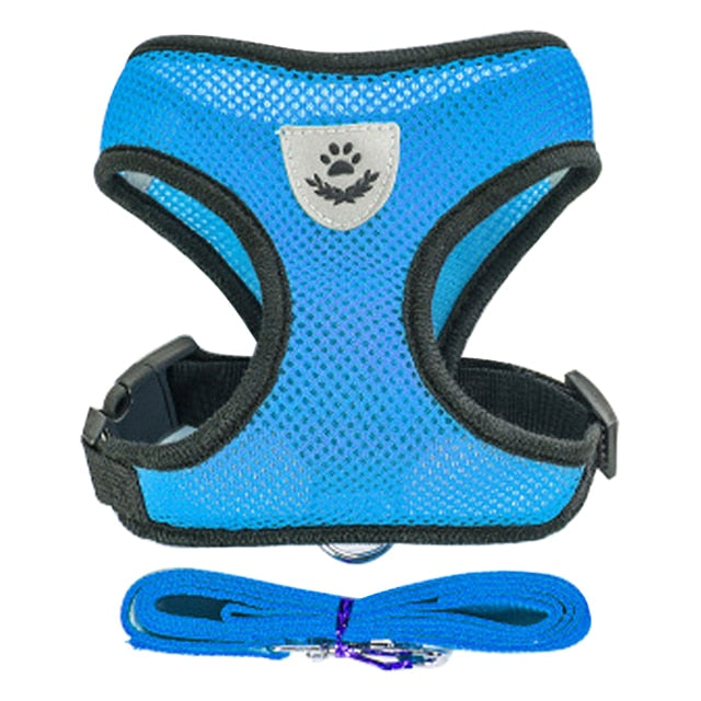 Cat Dog Harness Vest Walking Lead Adjustable Leash Blue China