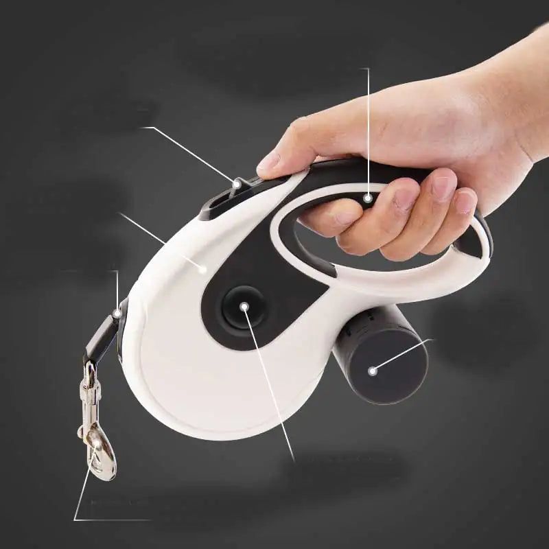 Automatic Retractable Dog Leash – 5M, Built-In Storage | 6 Colors