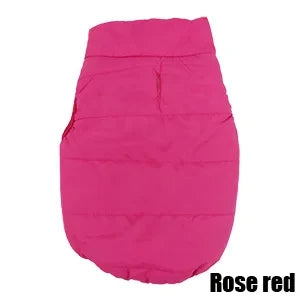 Winter Pet Coat Clothes for Dogs Winter Clothing Warm Dog Clothes for Small Dogs Christmas Big Dog Coat Winter Clothes Chihuahua Rose red