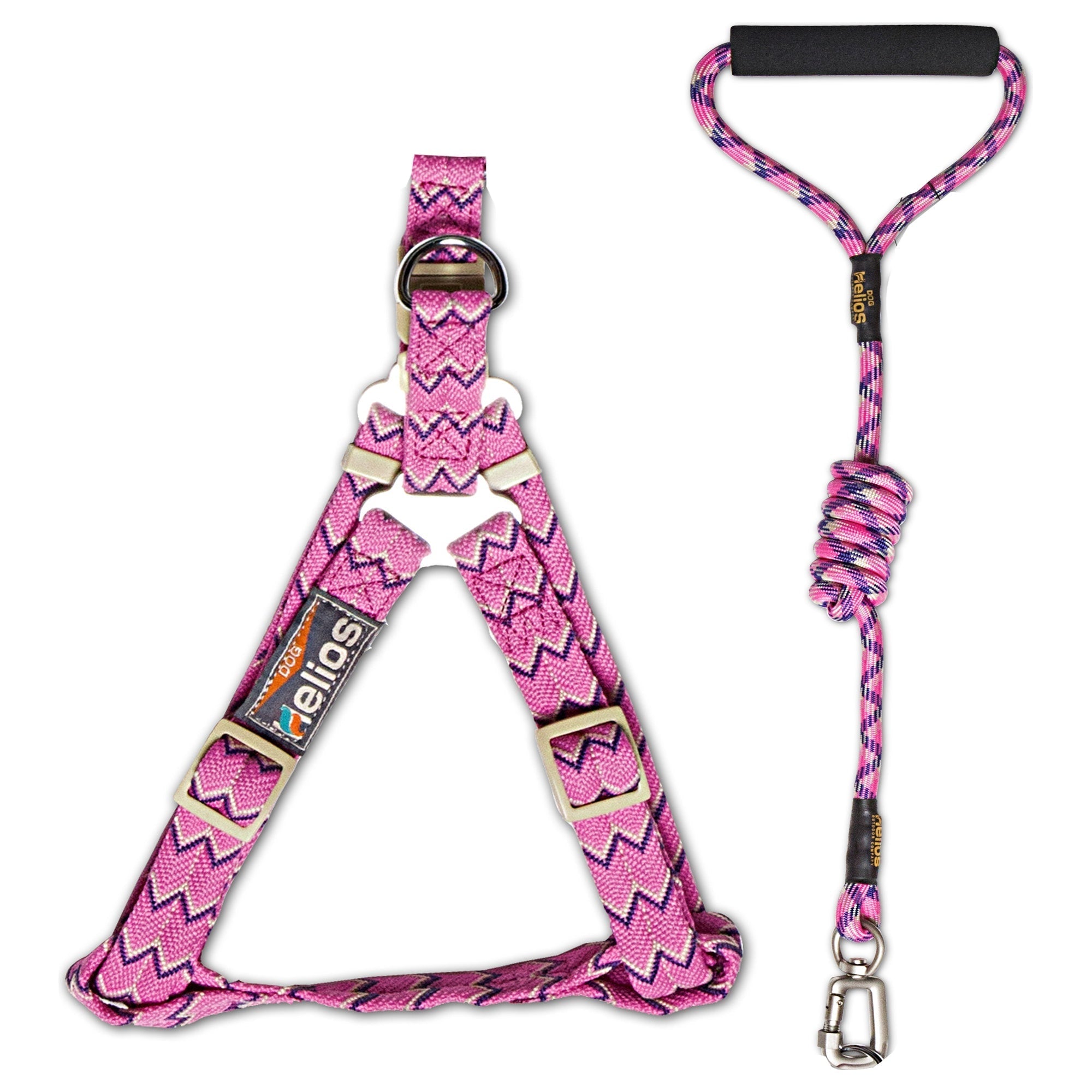 Dog Helios 'Surfside' Adjustable Dog Harness and Leash Pink
