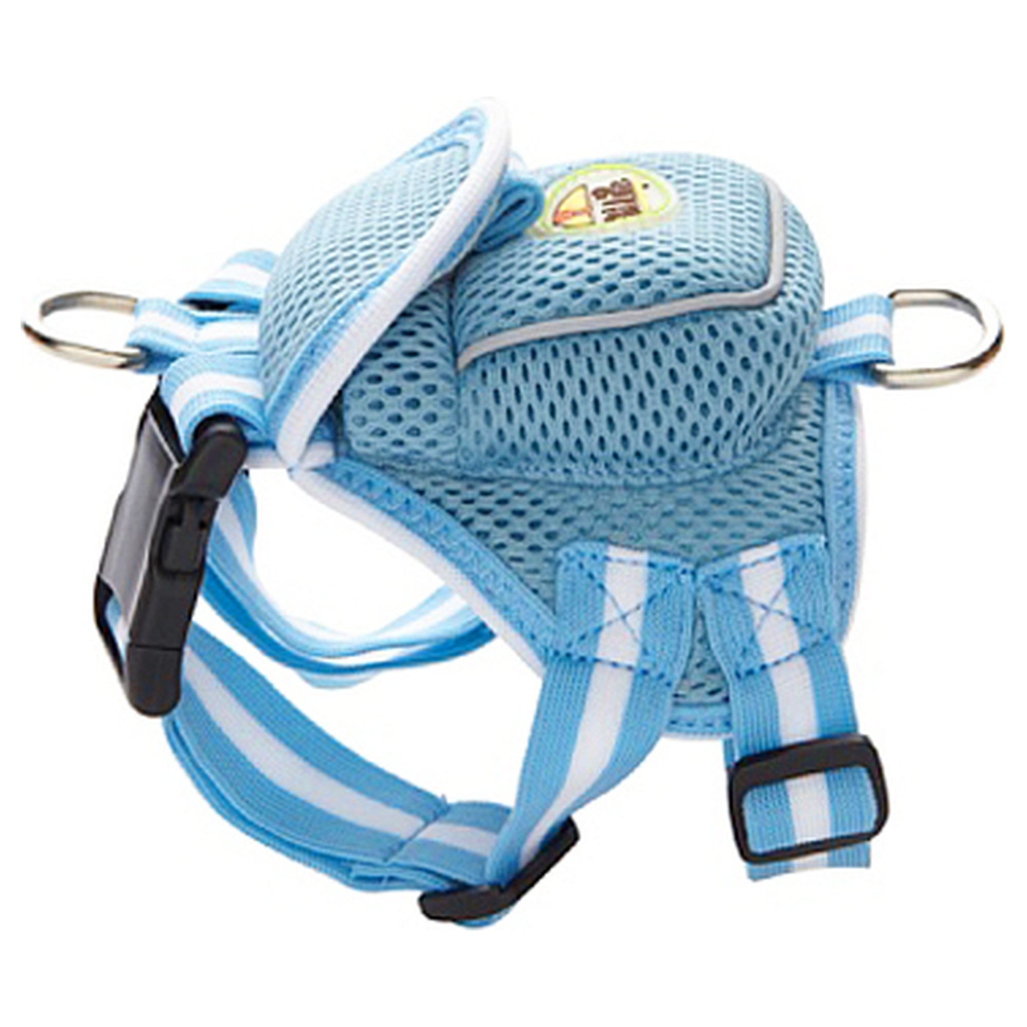 Pet Life ® 'Pocket Bark' Reflective Adjustable Fashion Pet Dog Harness w/ Hook-and-Loop Pouch and Dual Harness Rings Blue