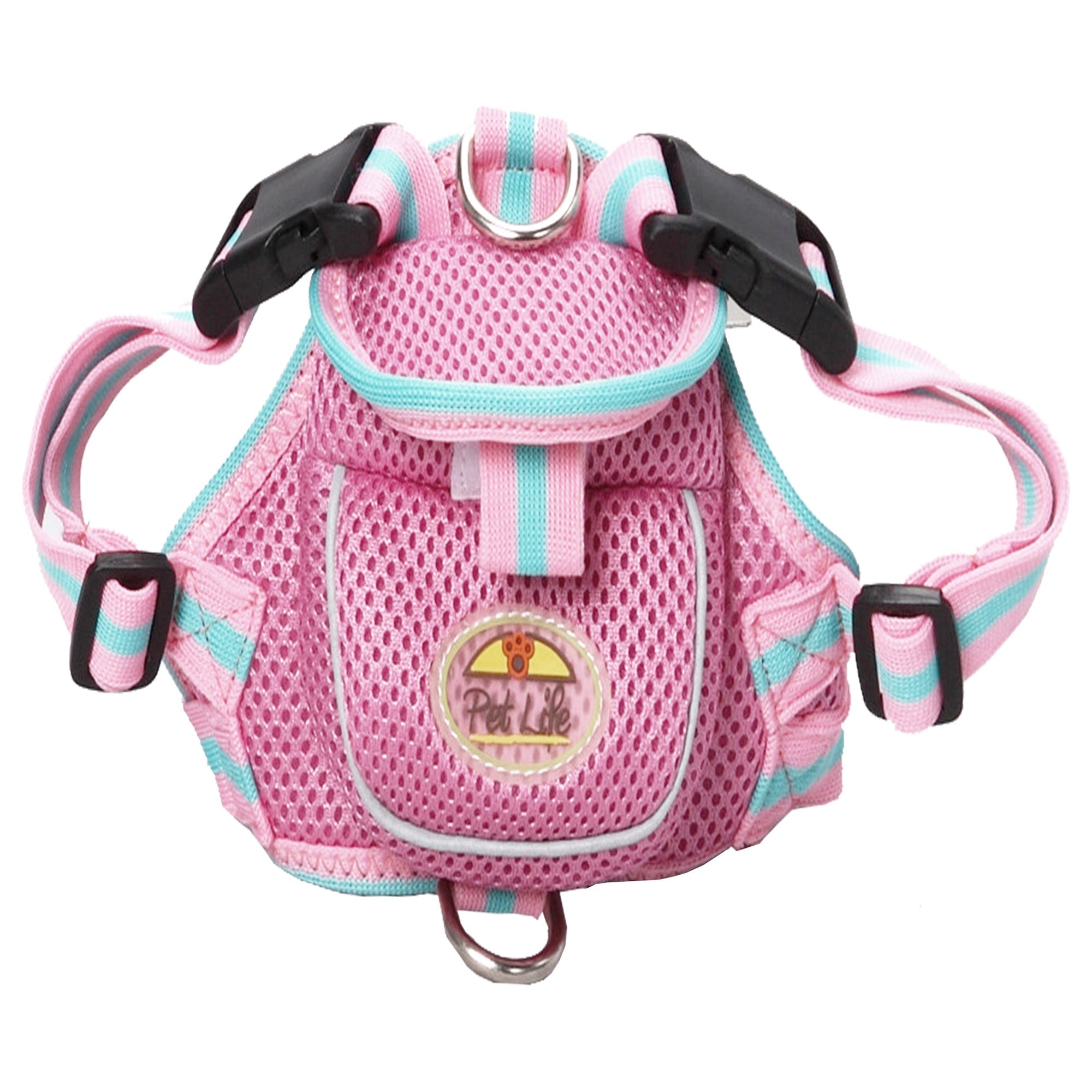 Pet Life ® 'Pocket Bark' Reflective Adjustable Fashion Pet Dog Harness w/ Hook-and-Loop Pouch and Dual Harness Rings