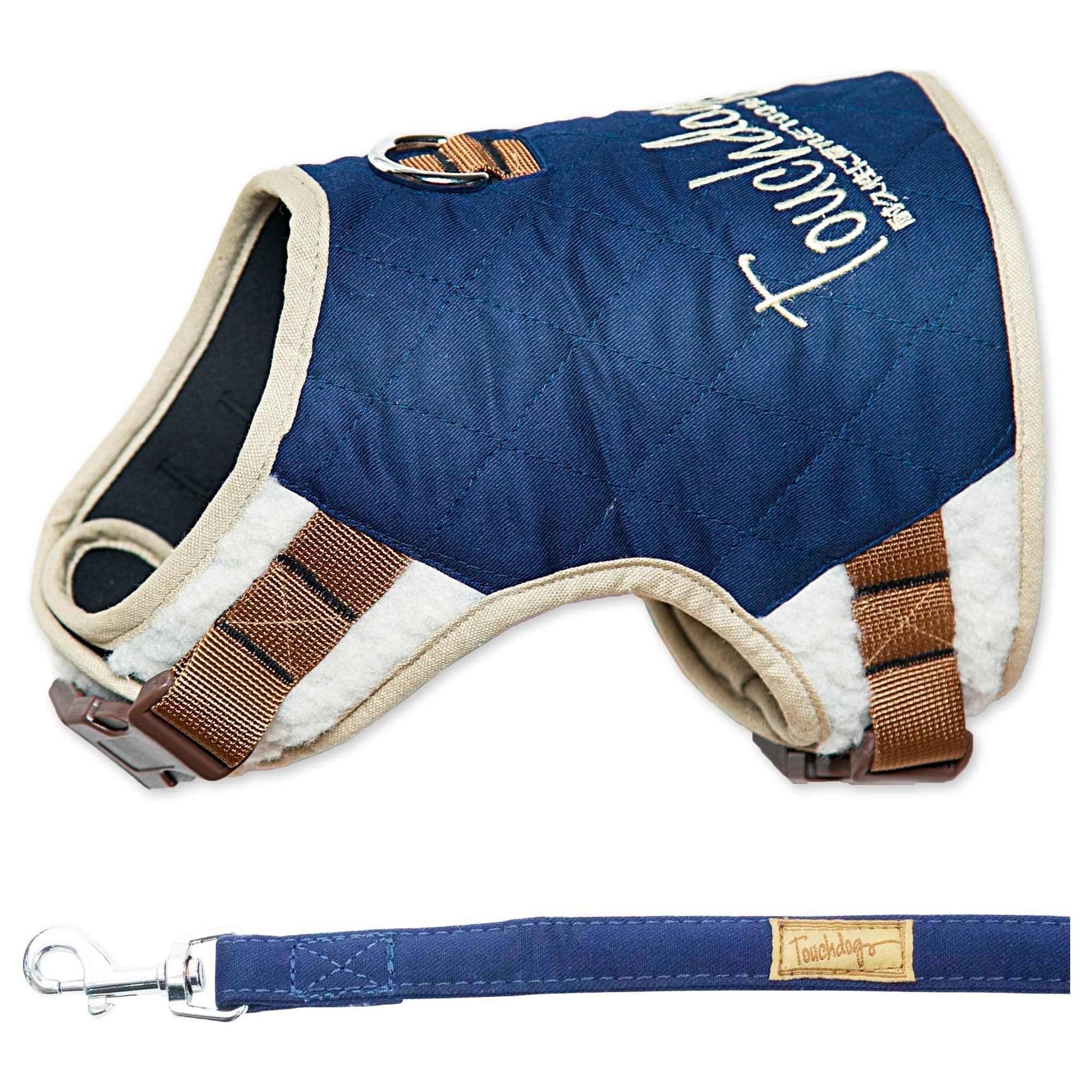 Touchdog ® 'Tough-Boutique' 2-in-1 Adjustable Fashion Dog Harness and Leash Royal Blue