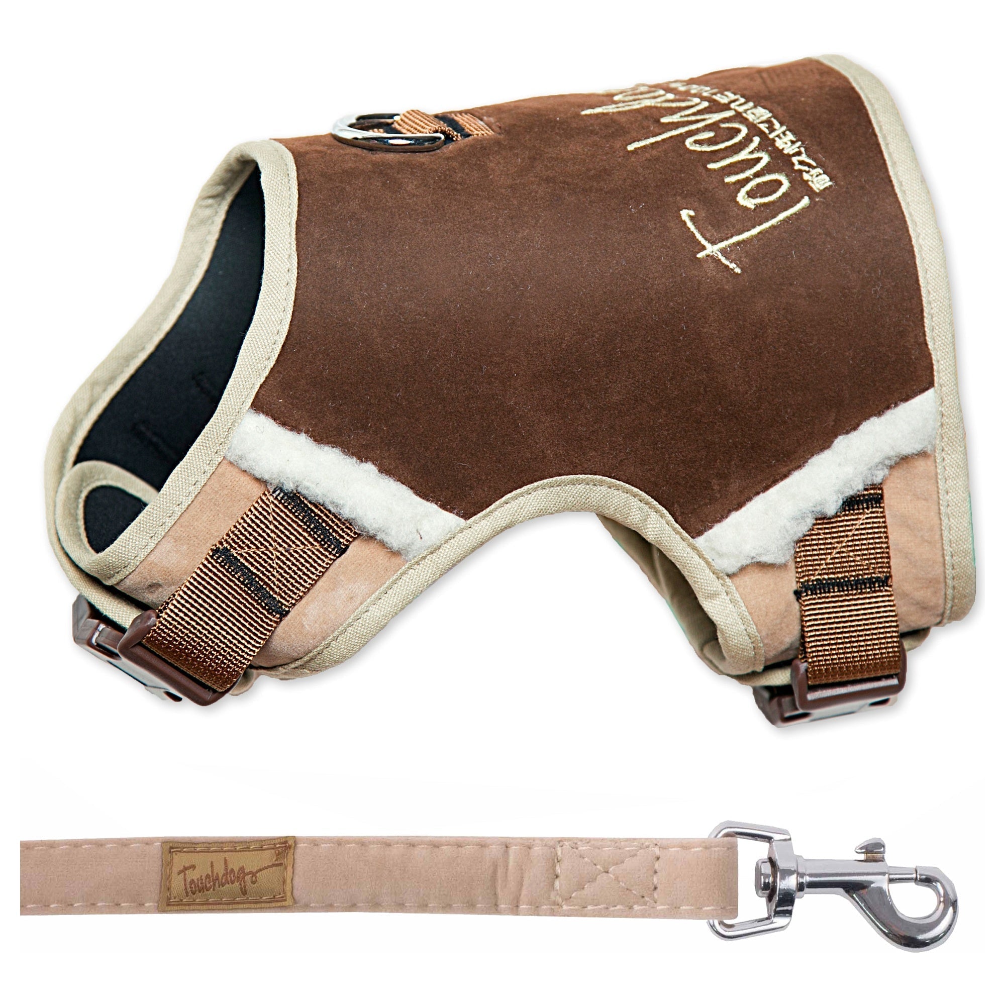 Touchdog ® 'Tough-Boutique' 2-in-1 Adjustable Fashion Dog Harness and Leash Dark Choco Brown