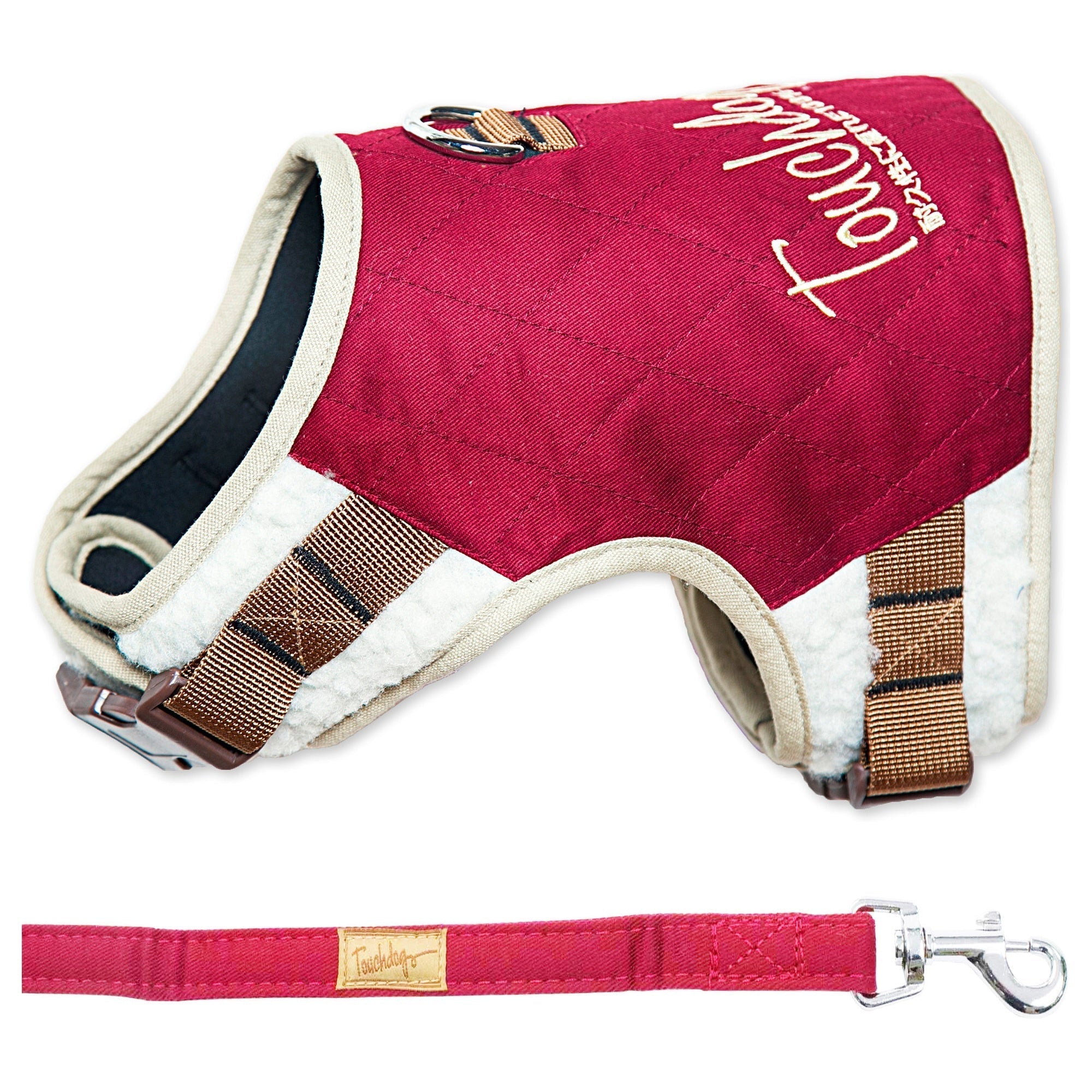 Touchdog ® 'Tough-Boutique' 2-in-1 Adjustable Fashion Dog Harness and Leash Dark Pink