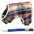 Touchdog ® 'Tough-Boutique' 2-in-1 Adjustable Fashion Dog Harness and Leash Blue Plaid