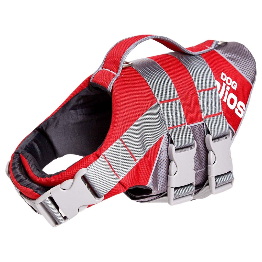 Dog Helios ® 'Splash-Explore' Reflective and Adjustable Floating Safety Dog Life Jacket Red