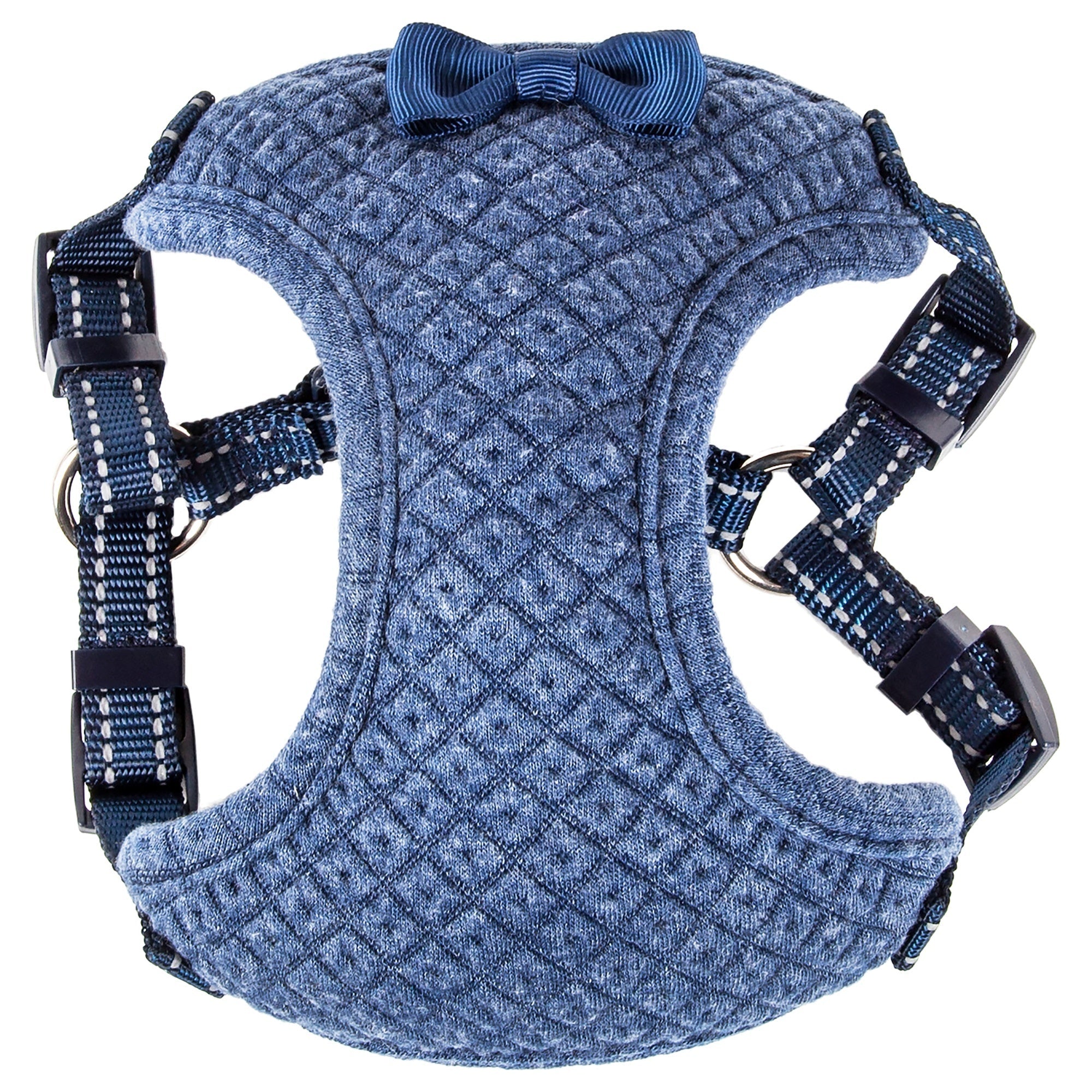 Pet Life ® 'Flam-Bowyant' Mesh Reversed and Adjustable Dog Harness Navy
