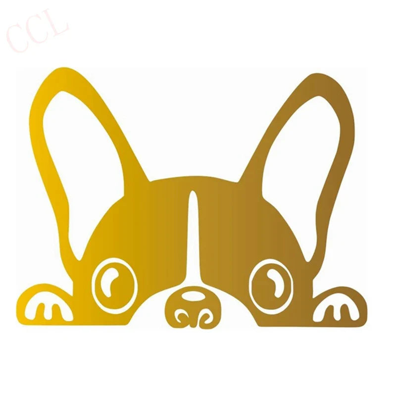 French Bulldog Light Switch Sticker | Vinyl Wall Decal for Switch Plate S2143gold 8cm x 5cm