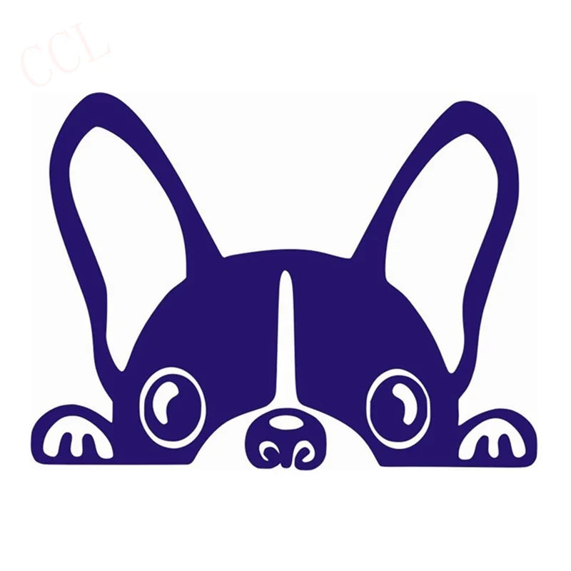 French Bulldog Light Switch Sticker | Vinyl Wall Decal for Switch Plate S2143navy blue 8cm x 5cm