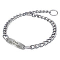 Personalized Pet Dog Chain Choke Collar Pets Training Engraved ID Slip Collars Choker For Medium Large Dogs Pitbull Pug Bulldog Silver