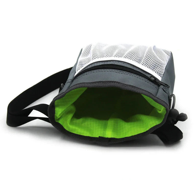 Dog Training Treat Bag – Waist Pouch with Poop Bag Dispenser | Nylon | Black & Grey