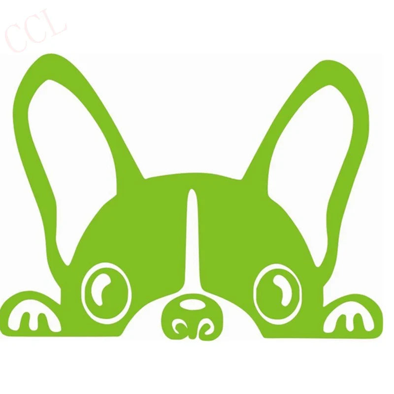 French Bulldog Light Switch Sticker | Vinyl Wall Decal for Switch Plate S2143light green 8cm x 5cm