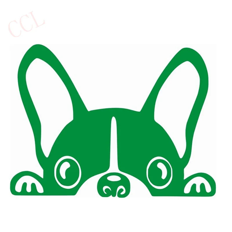 French Bulldog Light Switch Sticker | Vinyl Wall Decal for Switch Plate dark green 8cm x 5cm