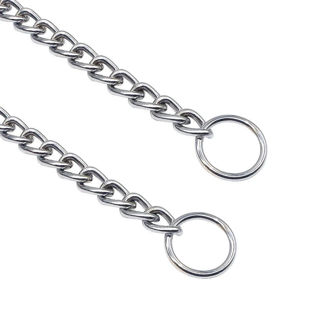 Personalized Pet Dog Chain Choke Collar Pets Training Engraved ID Slip Collars Choker For Medium Large Dogs Pitbull Pug Bulldog