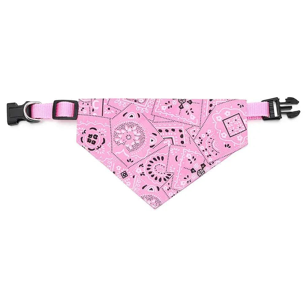 Adjustable Pet Bandana Scarf for Dogs & Cats – Stylish & Comfortable Accessory pink
