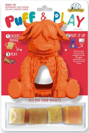 Yeti Puff and Play Hangry Yak Dog Toy Hangry Yak - Orange