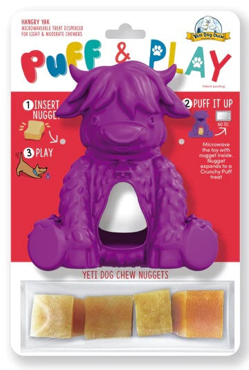 Yeti Puff and Play Hangry Yak Dog Toy Hangry Yak - Purple