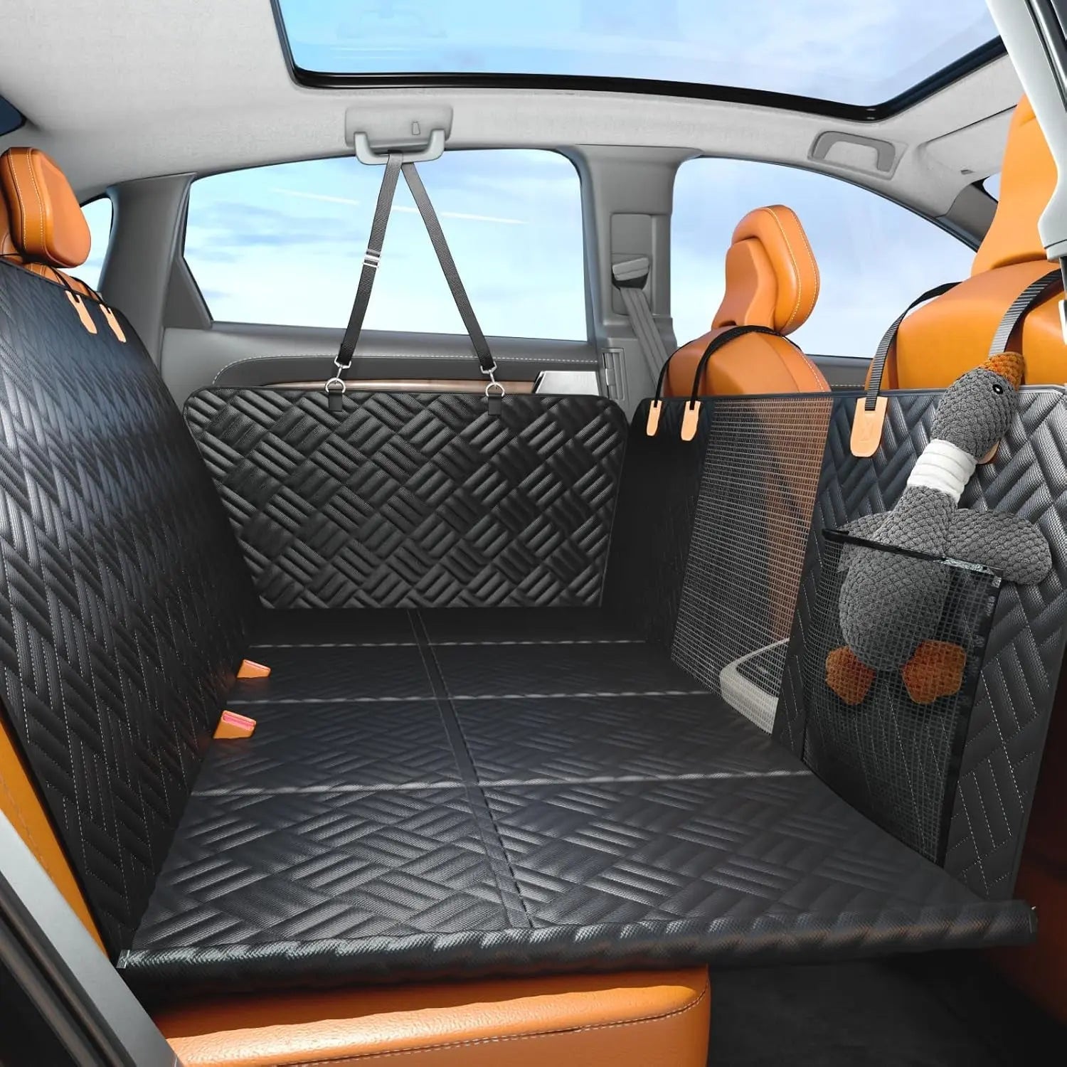 Hard Bottom Dog Car Seat Cover Hammock for Back Seat SUV Truck Car Suv Small Truck