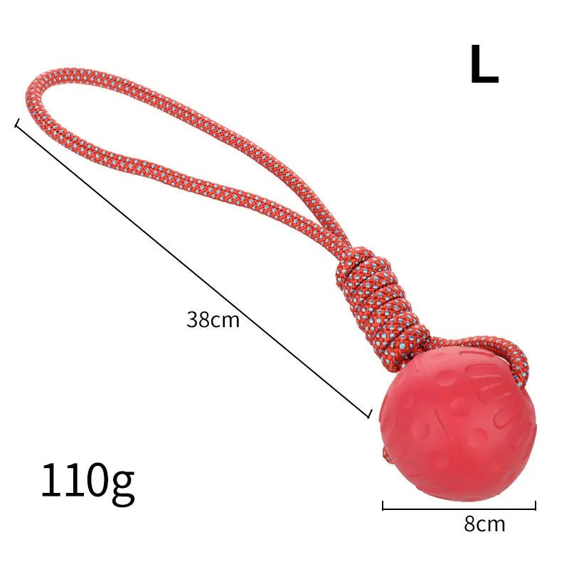 Bite-Resistant Rubber Dog Ball Toy – Chew-Proof Fetch Toy for Dogs & Puppies, Sizes S–XL (5–9 cm | 2–3.5 in) – Red A Style L