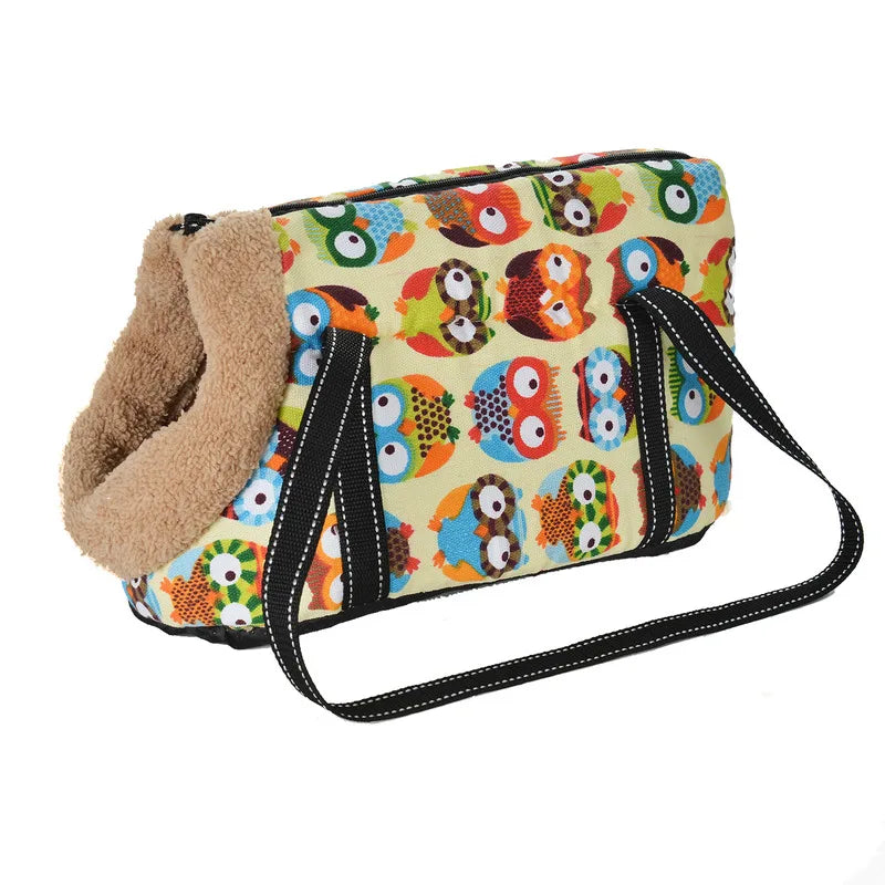 Soft Breathable Pet Carrier Backpack for Small Dogs & Cats — Sling Shoulder Bag, Sizes S & L (40×18×20 cm / 15.7×7.1×7.9 in; 50×23×28 cm / 19.7×9.1×11 in) with fur 1