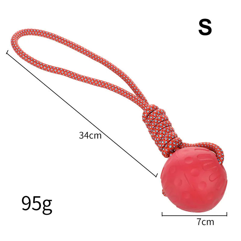 Bite-Resistant Rubber Dog Ball Toy – Chew-Proof Fetch Toy for Dogs & Puppies, Sizes S–XL (5–9 cm | 2–3.5 in) – Red A Style S
